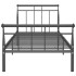 Estructura de cama de metal negro 100x200