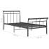 Estructura de cama de metal negro 100x200