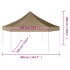 Carpa plegable emergente hexagonal 3,6x3,1 m taupé