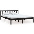 Estructura de cama madera maciza de pino negro 135x190