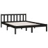 Estructura de cama madera maciza de pino negro 135x190