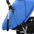 Carrito para 2 niños tandem de acero azul y