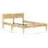 Estructura de cama de madera maciza reciclada 120x200