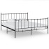 Estructura de cama de metal negro 200x200