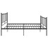 Estructura de cama de metal negro 200x200