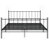 Estructura de cama de metal negro 200x200