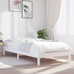 Estructura cama individual madera maciza pino blanco 90x190 cm