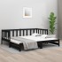 Sofá cama extraíble madera maciza de pino negro 2x(80x200)