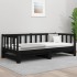 Sofá cama extraíble madera maciza de pino negro 2x(80x200)