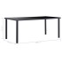 Mesa de comedor de vidrio templado negro 180x90x75