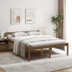 Cama personas mayores madera maciza pino marrón miel 150x200 cm