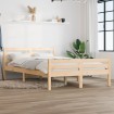 Estructura de cama madera maciza 150x200 cm