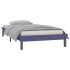 Estructura de cama con LED madera maciza gris 90x200