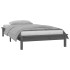 Estructura de cama con LED madera maciza gris 90x200