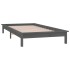 Estructura de cama con LED madera maciza gris 90x200