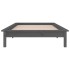 Estructura de cama con LED madera maciza gris 90x200