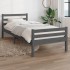 Estructura de cama madera maciza gris 100x200