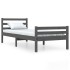 Estructura de cama madera maciza gris 100x200