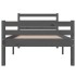 Estructura de cama madera maciza gris 100x200