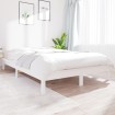 Estructura de cama madera maciza de pino blanca 150x200 cm