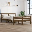 Estructura de cama madera maciza marrón miel 160x200 cm