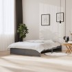 Estructura de cama madera maciza gris King Size 150x200 cm