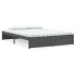 Estructura de cama madera maciza gris King Size 150x200