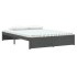 Estructura de cama madera maciza gris King Size 150x200