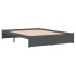 Estructura de cama madera maciza gris King Size 150x200