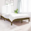 Estructura de cama madera maciza de pino marrón miel 200x200 cm