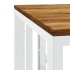 Mesa de centro acero inoxidable y madera maciza acacia