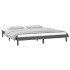 Estructura de cama con LED madera maciza gris 135x190