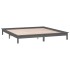 Estructura de cama con LED madera maciza gris 135x190