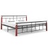 Estructura de cama metal y madera maciza de roble 200x200