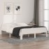 Estructura de cama madera maciza blanca King Size 150x200