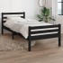 Estructura de cama madera maciza negro 100x200