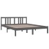 Estructura de cama madera maciza gris King Size 150x200