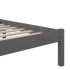 Estructura de cama madera maciza gris King Size 150x200