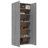 Mueble zapatero madera contrachapada gris Sonoma 80x35,5x180