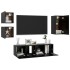 Set de muebles de TV 5 piezas madera contrachapada