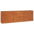 Arriate oxidado de acero corten 240x40x77