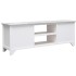 Mueble para TV madera de paulownia blanco y gris 108x30x40