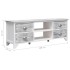 Mueble para TV madera de paulownia blanco y gris 108x30x40