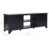 Mueble para TV madera maciza de paulownia negro 108x30x40