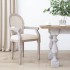 Silla de comedor de lino beige 54x56x96,5