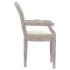 Silla de comedor de lino beige 54x56x96,5