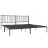 Estructura de cama con cabecero metal negro 193x203