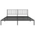 Estructura de cama con cabecero metal negro 193x203