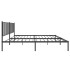 Estructura de cama con cabecero metal negro 193x203