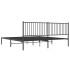 Estructura de cama con cabecero metal negro 193x203